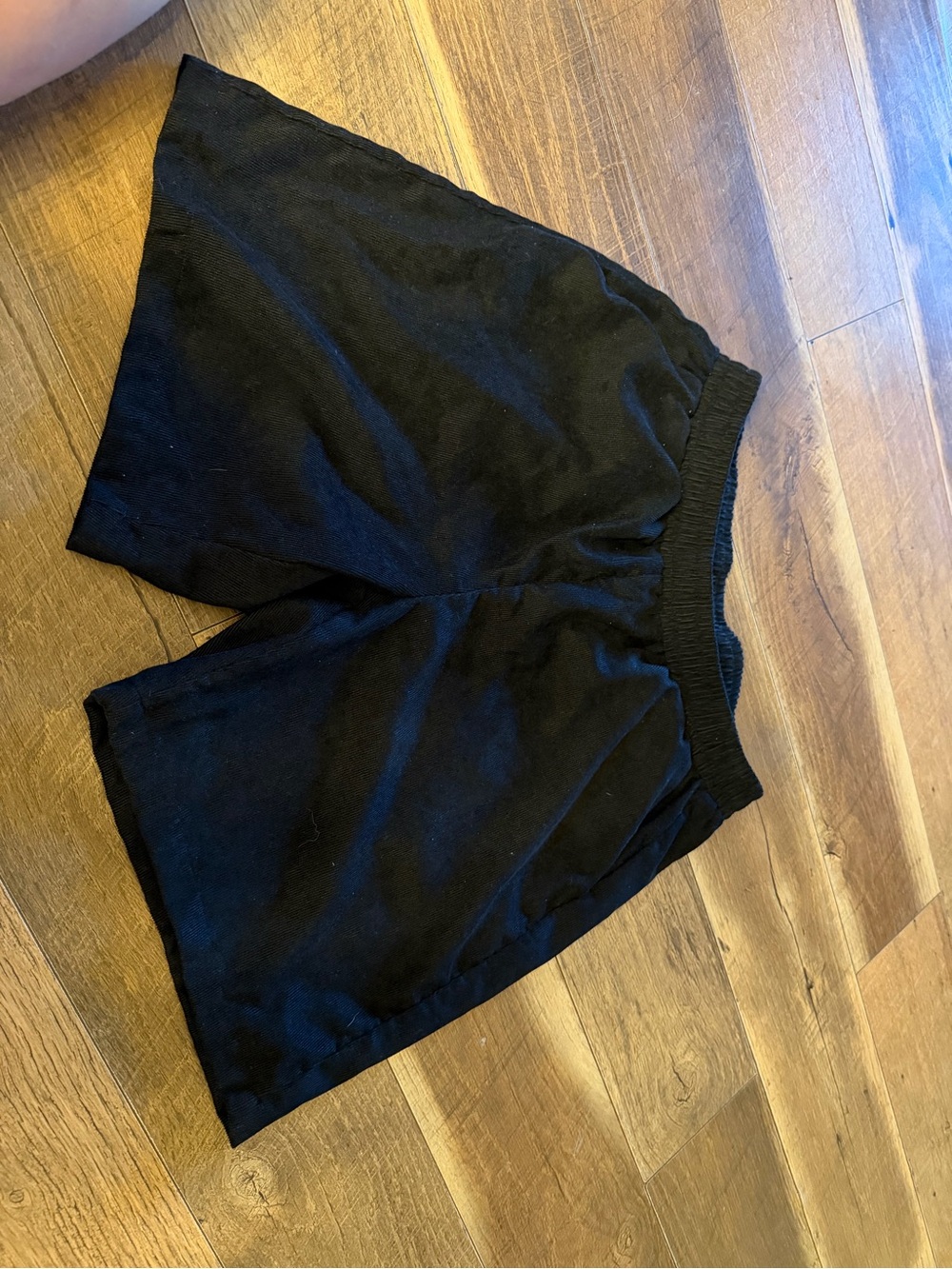 Men's Black Athletic Shorts with Elastic Waist